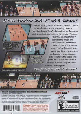 Women's Volleyball Championship box cover back